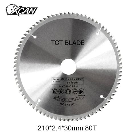 XCAN 1pcs 8 1 4 Inch 210 2 4 30mm 80Teeth TCT Saw Blade General