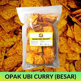 Kerepek Opak Ubi Kari Besar G Tapioca Chips Biscuit Flavour Curry