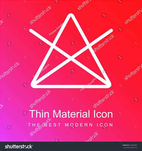 Washing Option Symbol Triangle Cross Red Stock Vector Royalty Free