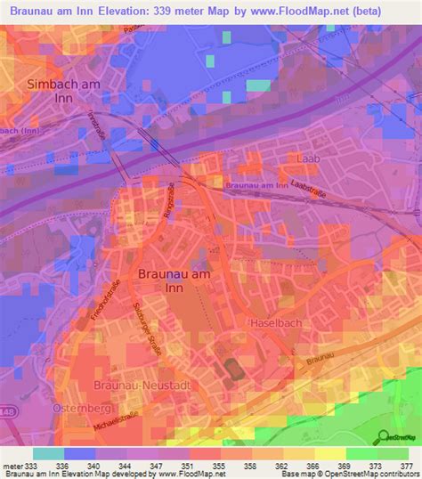 Elevation of Braunau am Inn,Austria Elevation Map, Topography, Contour