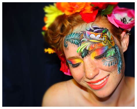 Tropical Face Paint Fabaic Convention Lea Holman Sunflower Artistry