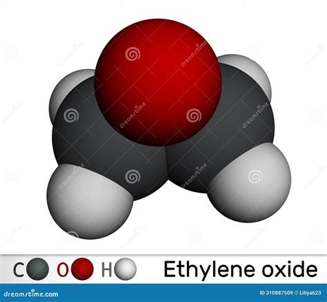 Ethylene Oxide Oxirane C H O Molecule Structural Chemical Formula