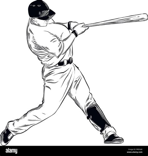 Vintage Baseball Player Vector