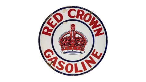 S Red Crown Gasoline Single Sided Porcelain Sign In At Las Vegas