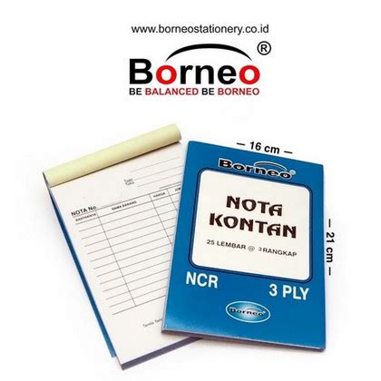 Jual Nota Kontan Besar Ply Ncr B Borneo Isi Lembar Ukuran Cm X