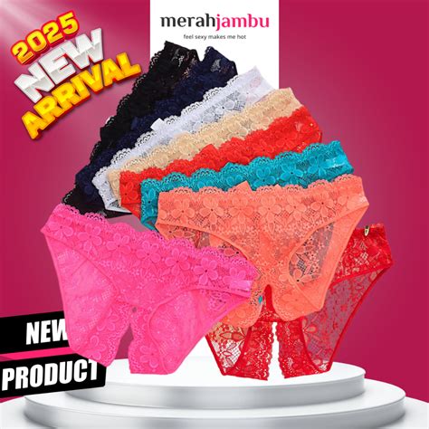 Jual MJ Celana Dalam G String Sexy Open Lingerie Crotch Thongs Lace