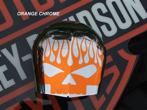 Custom Design Flaming Skull Decal Fits Most Harley Davidson Horn Bell Covers Ebay