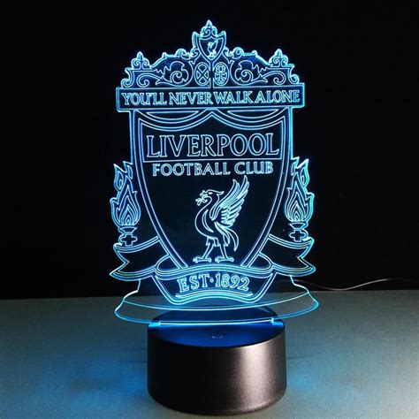 Football Liverpool 3d Optical Illusion Lamp 3d Led Night Light Led