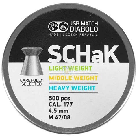 Chumbinho JSB Match SCHaK Heavy 4 5mm 500un Na Pesca Cia Armas