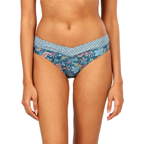 Wave Zone Women S Floral Print Bikini Swim Brief Blue Big W