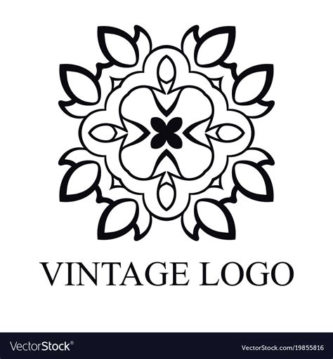 Vintage logo template Royalty Free Vector Image