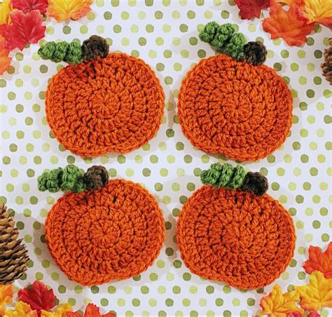 Pumpkin Pumpkinseason Coasters Falldecor Fallvibes Crochet Coaster