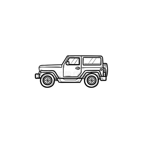 Jeep Truck Outline stock vector. Illustration of vehicle - 12991056