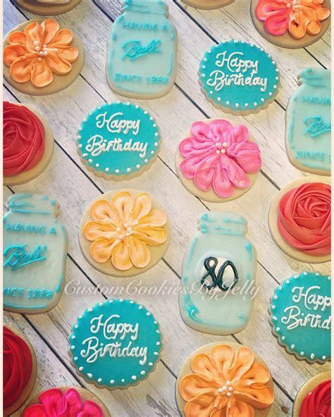 80th birthday sugar cookies - Kenda Wheat