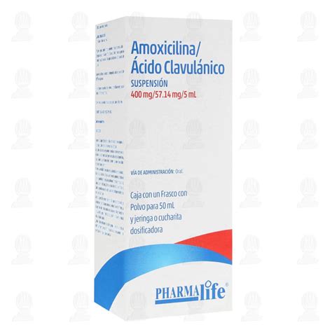 Amoxicilina Ácido Clavulánico 400mg 57 14mg 5ml Suspensión 50 ml