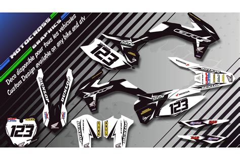 Factory Black Edition CA10AB Graphic Kit HONDA CRF 150F 250F Custom