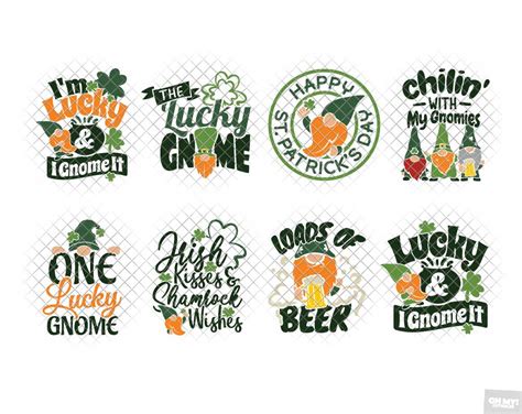 St Patricks Day Gnome SVG in SVG/DXF/EPS/JPG/PNG • OhMyCuttables