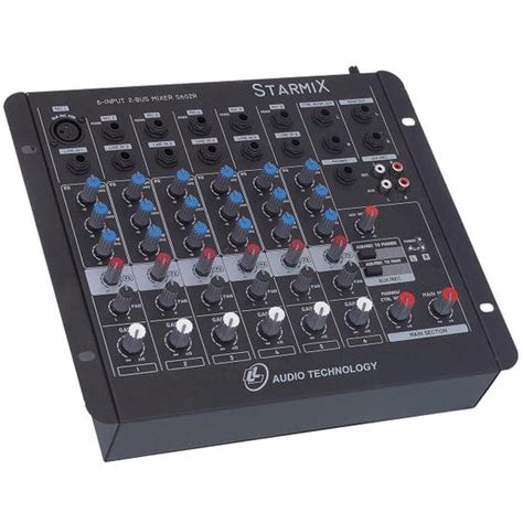 Mesa De Som Mixer 6 Canais LL Áudio S602r 3eq Starmix Mesa de Som