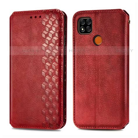 Coque Portefeuille Livre Cuir Etui Clapet L07 Pour Xiaomi Redmi 9C Rouge