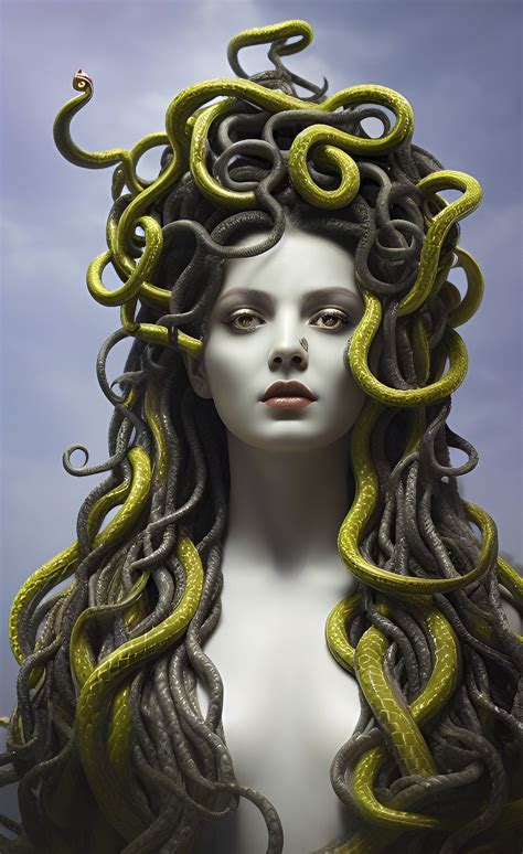 Medusa Lovely Gorgon In 2023 Black And White Art Drawing Greek And