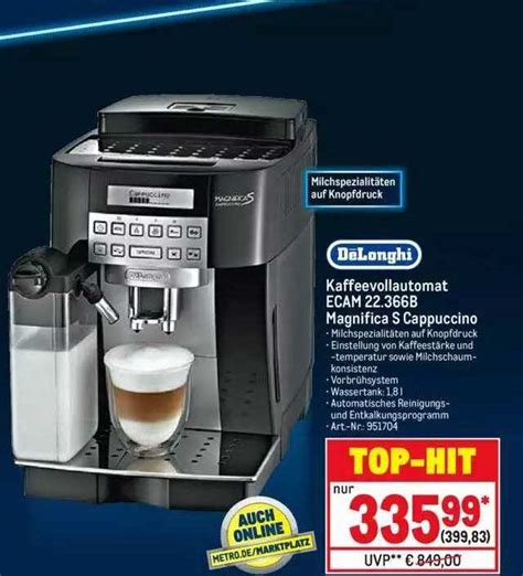 Delonghi Kaffeevollautomat Ecam B Magnifica S Cappuccino Angebot