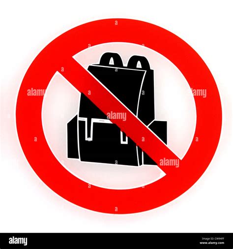 Foto De S Mbolo Signo Mochilas Prohibida Fotograf A De Stock Alamy