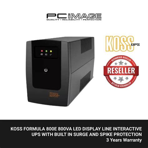 KOSS FORMULA 800E 800VA LED DISPLAY LINE INTERACTIVE UPS WITH BUILT IN