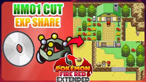 Como Pegar O Hm01 Cut E O Exp Share PokÉmon Fire Red Extended Hack Rom Youtube