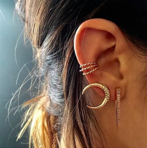 15 idées de piercings pour sublimer vos oreilles Ear jewelry Diamond