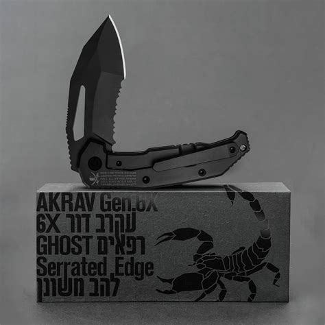 Akrav Gen 6x Ghost 300 Elite Series Serrated Edge Lotar Combat® Milspec Folder Touch Of