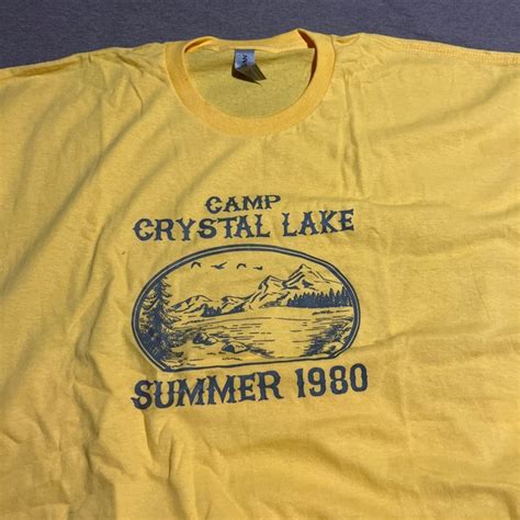 Camp Crystal Lake T Shirt Friday The 13th Vintage Jason Horror Movie