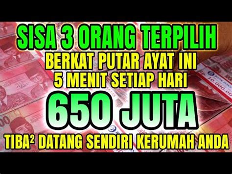 Selamat Anda Terpilih Uang Datang Sendiri Kerumah Anda Melalui Malaikat