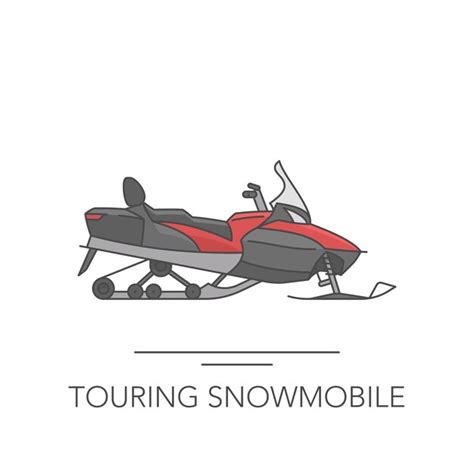 Icono De Moto De Nieve Touring Icono Colorido De Contorno De Moto De