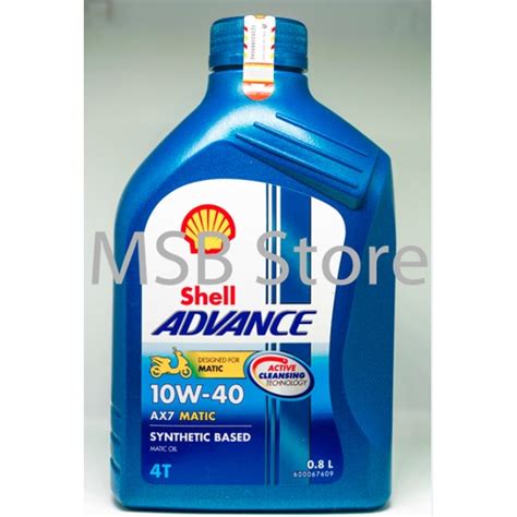 Jual Oli Motor Matik Terbaik Shell Advance 4at Ax7 Scooter 10w 40 800ml