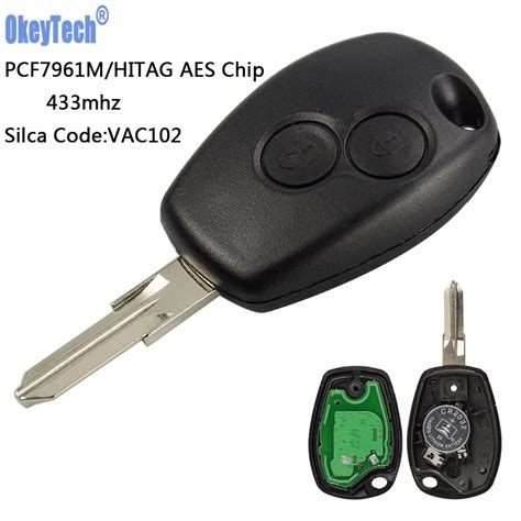 Okeytech Remote Car Key Mhz With Pcf M Hitag Aes Chip Vac