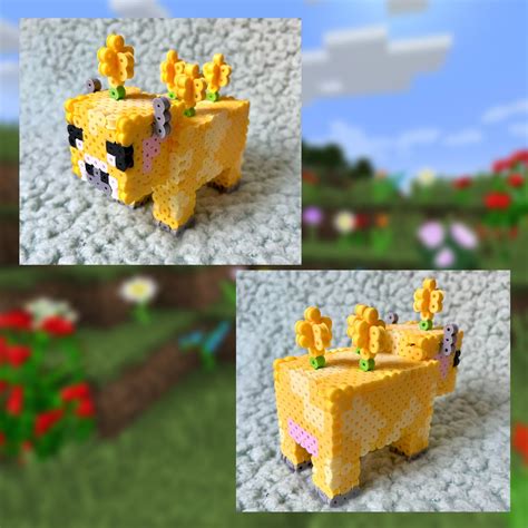 Minecraft Inspired 3D Perler Bead Figures large Animal Series Cow / Pig ...