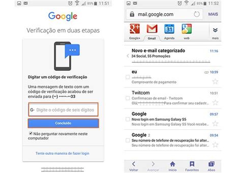 Como Ativar Verificação Em Duas Etapas Do Gmail Com Telefone Alternativo