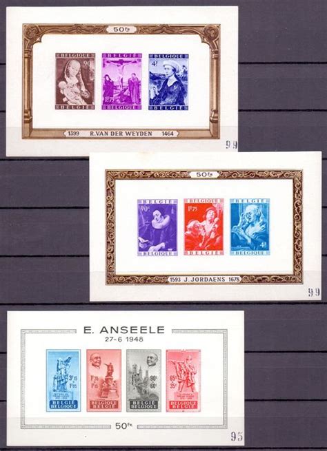 Belgium 1948 1949 Compilation Of Imperforate Anseele Catawiki