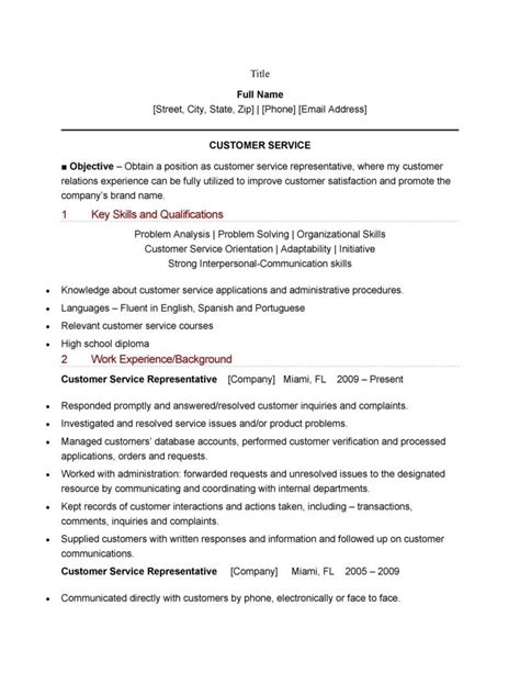 30 Customer Service Resume Examples Templatelab