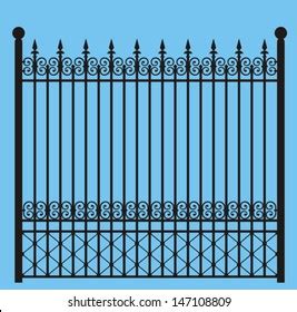 Forged Metal Fence St Petersburg Stock Vector Royalty Free 147108809