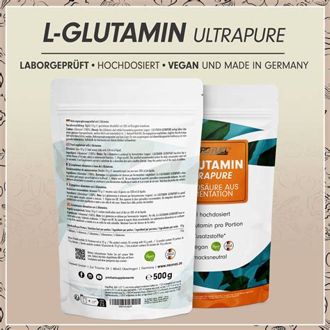 Profuel L Glutamin Ultrapure Pulver G Reines L Glutamin Pro