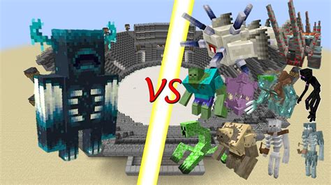 Warden Vs Mutant Creature In Vanilla End V Battle Minecraft Mob