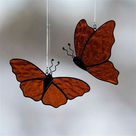 Butterflies Stained Glass Butterflies Stained Glass Amber Butterfly