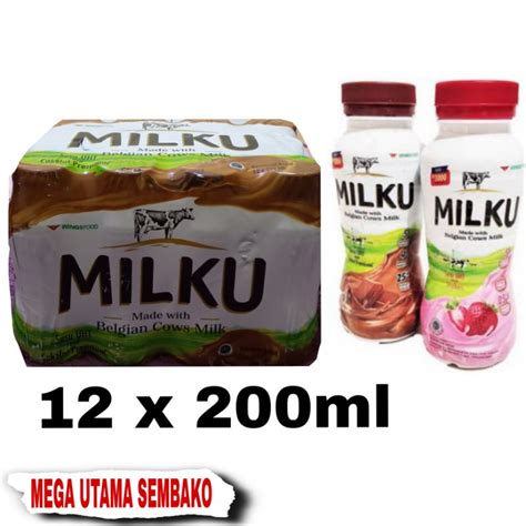 Jual Susu Uht Milku Coklat Stroberi Ml X Botol Shopee Indonesia