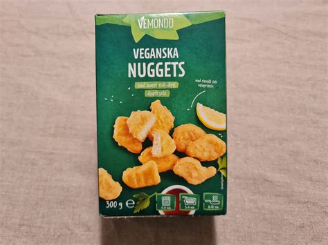 Vemondo veganska nuggets med sweet chili dipp från Lidl Vegojakt se