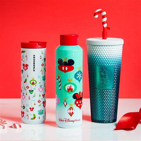 It S A Jolly Holiday With Starbucks Festive Disney Tumblers And Water