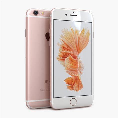 Apple IPhone 6s Rose Gold 3D Model 12 3ds C4d Dae Dxf Fbx Max