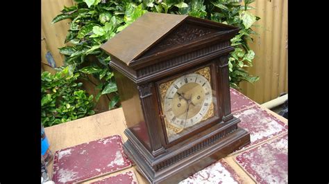 Antique Old Vintage W H Bracket Fusee Westminster Chimes Mantle Clock