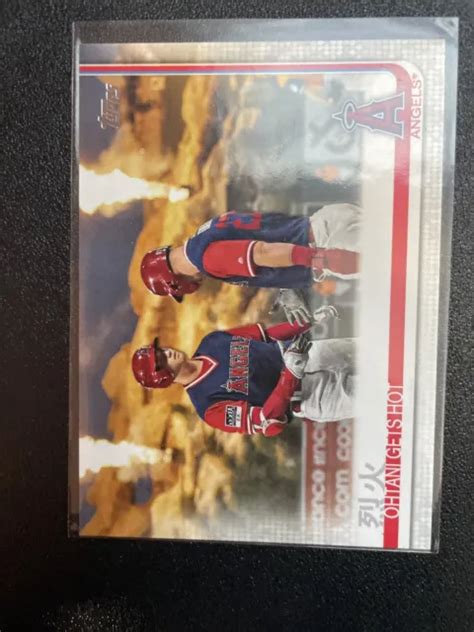 2019 TOPPS 367 Ohtani Gets Hot Shohei Ohtani Mike Trout Los Angeles