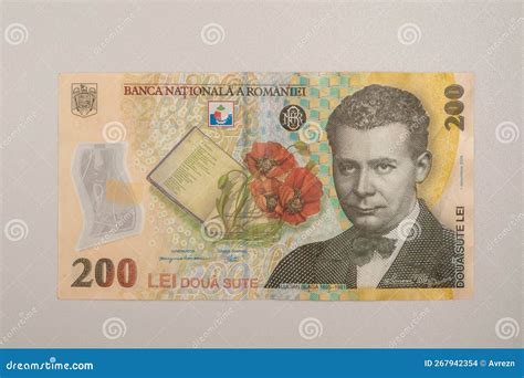 One Banknote Of Lei Romanian Money Ron Leu Money European Currency